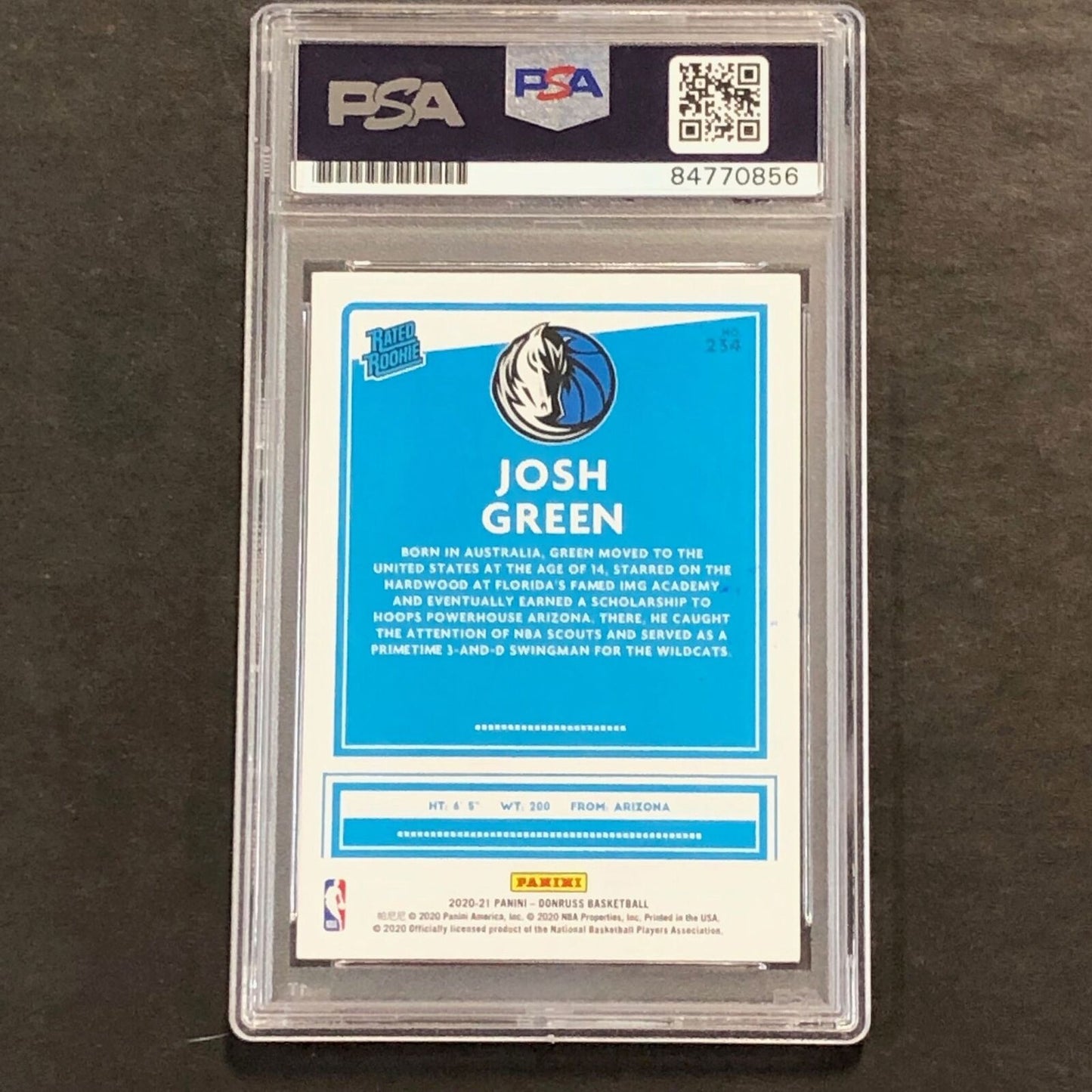 2020-21 Panini Donruss #234 Josh Green Signed Card AUTO 10 PSA Slabbed RC Maveri