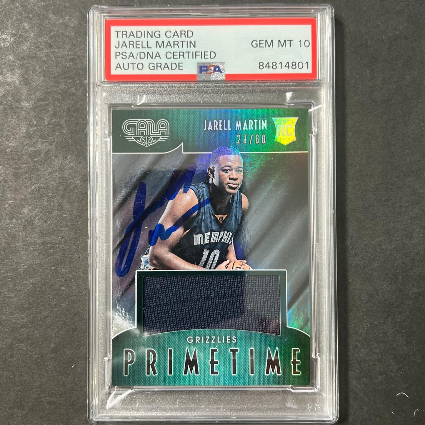 2015 Panini Gala Coming Attractions #2 27/60 Jarell Martin Signed Auto PSA Slabb