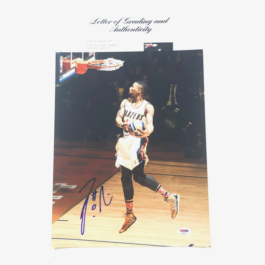 Damian Lillard Signed 11x14 photo PSA/DNA Auto Grade 10 LOA Trail Blazers