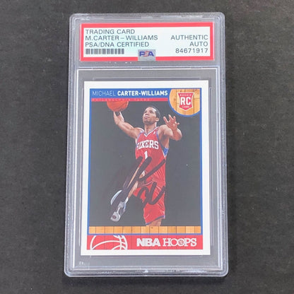 2013-14 NBA Hoops #271 Michael Carter-Williams Signed Card AUTO PSA Slabbed RC S