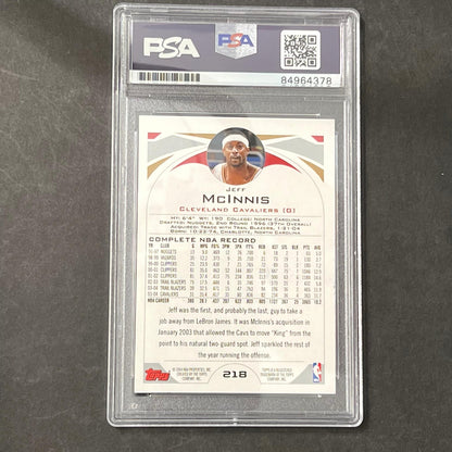 2004-05 Topps Basketball #218 Jeff McInnis Signed Card AUTO PSA Slabbed Cavalier