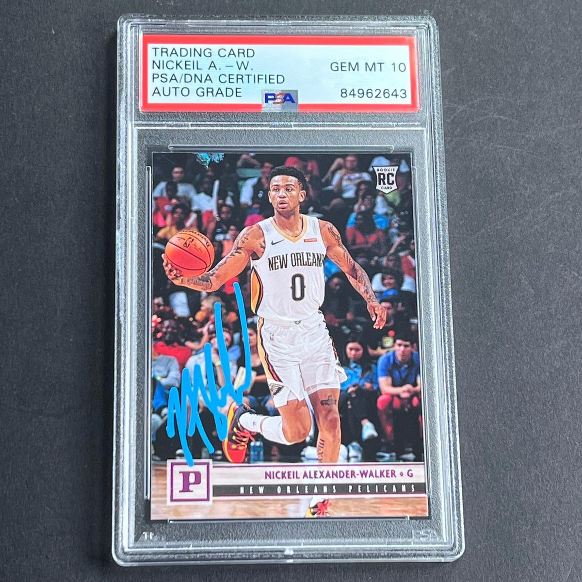 2019-20 Panini Chronicles #122 Nickeil Alexander-Walker Signed Card AUTO Grade 1