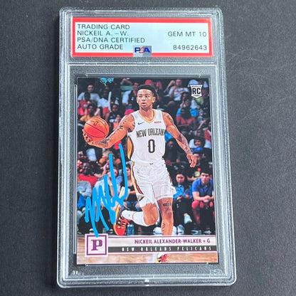 2019-20 Panini Chronicles #122 Nickeil Alexander-Walker Signed Card AUTO Grade 1
