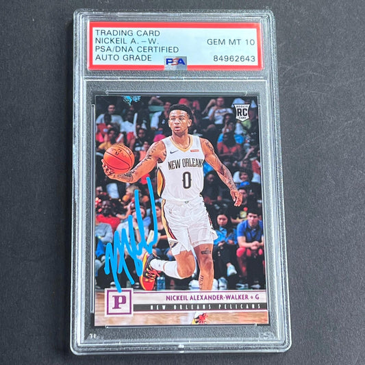 2019-20 Panini Chronicles #122 Nickeil Alexander-Walker Signed Card AUTO Grade 1