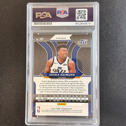 2020-21 Panini Prizm #267 Udoka Azubuike AUTO Signed Card PSA/DNA Encapsulated J