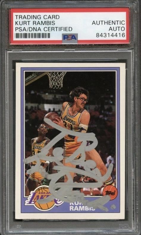 1992-93 Topps Archives #19 Kurt Rambis Signed Card Auto Grade 10 PSA Slabbed