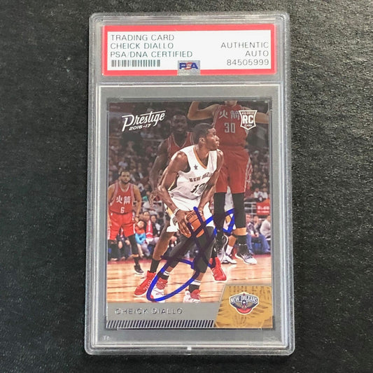 2016-17 Panini Prestige #180 Cheick Diallo Signed Card AUTO PSA Slabbed RC Pelic