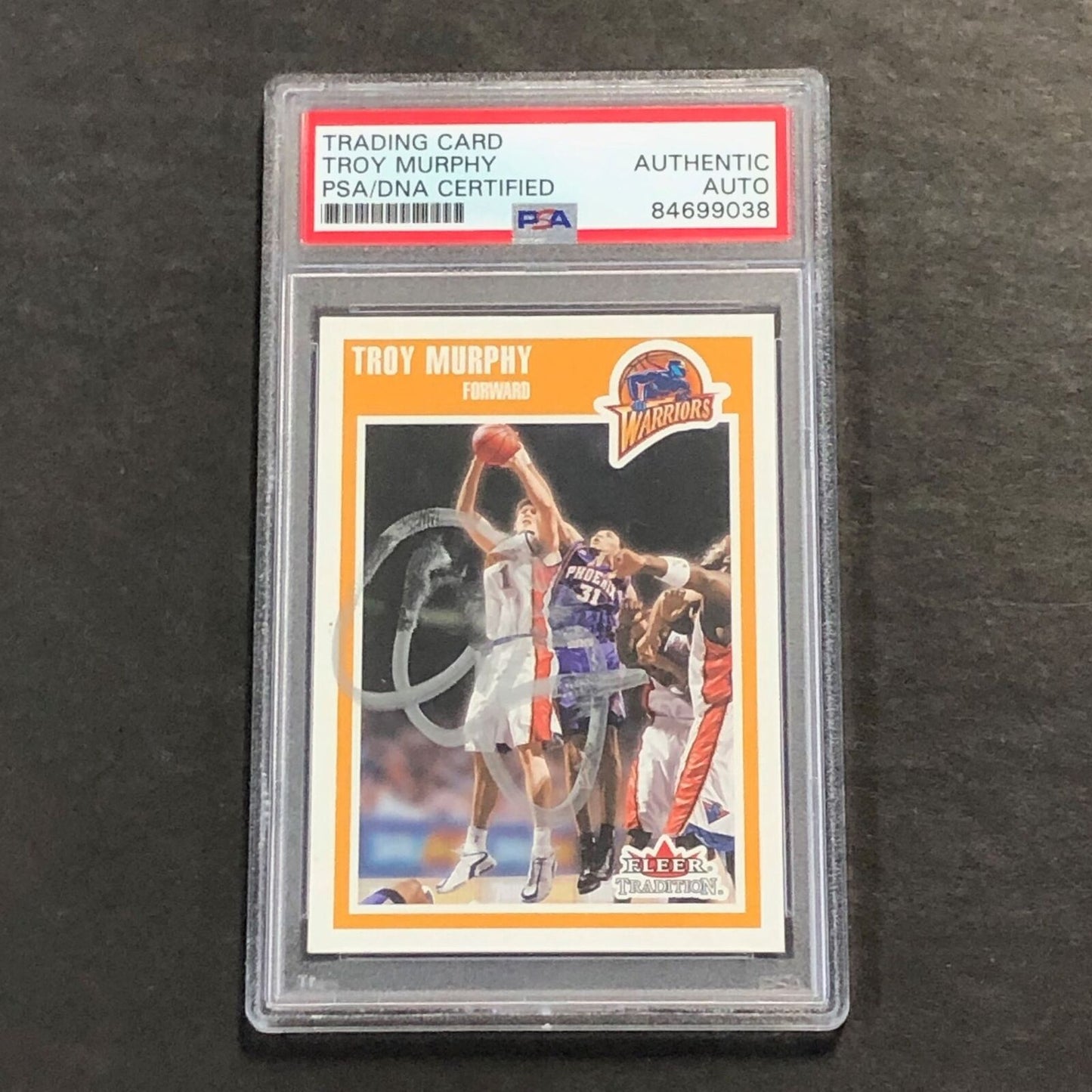 2002-03 Fleer Basketball #44 Troy Murphy Signed Card AUTO PSA Slabbed Warriors