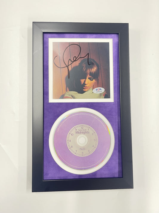 Taylor Swift Signed CD Cover Framed PSA/DNA Lavender Midnights Autographed
