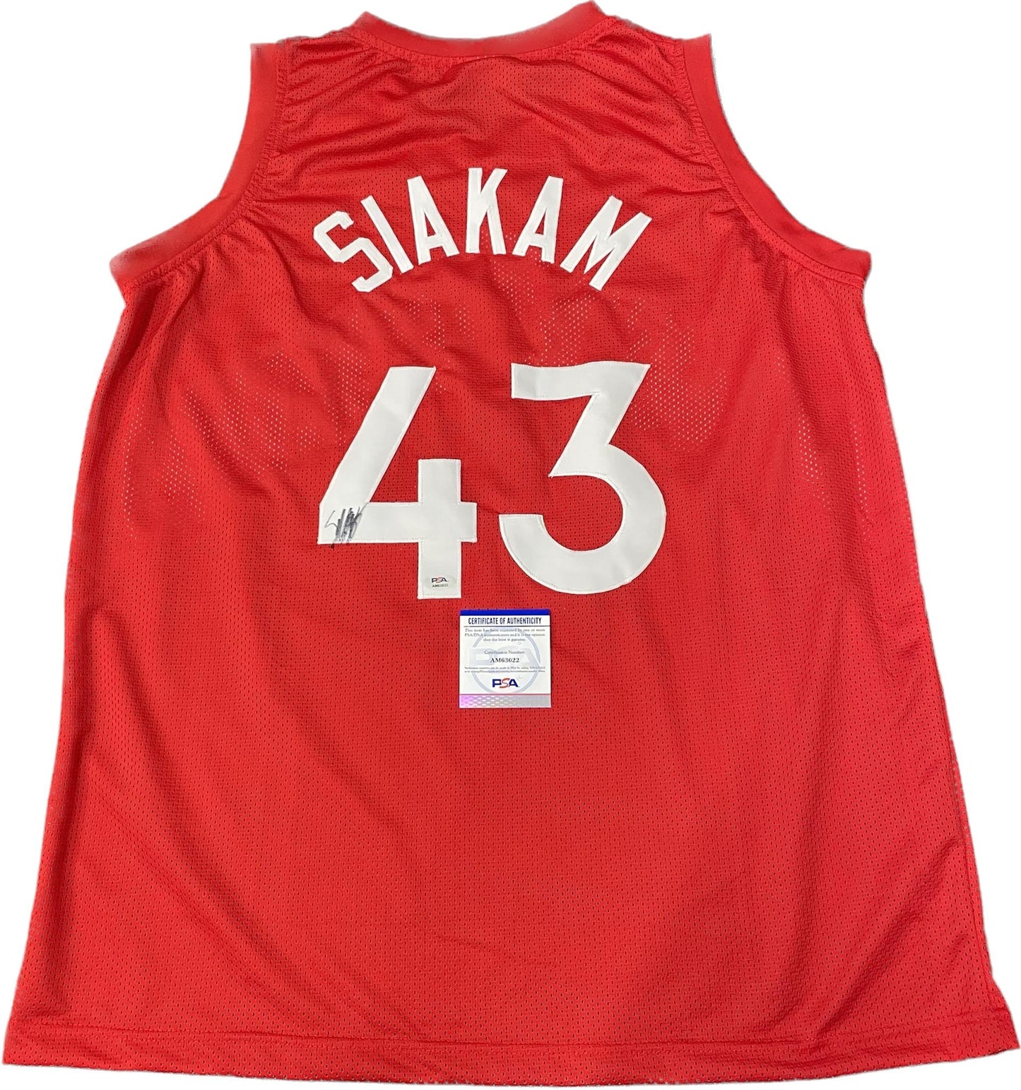 Pascal Siakam Signed Jersey PSA/DNA Toronto Raptors Autographed