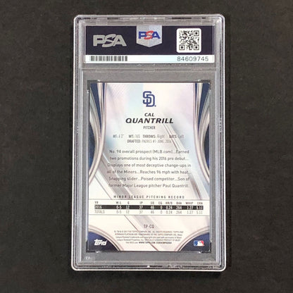 2017 Bowman Platinum #TP-CQ Cal Quantrill Signed Card PSA Slabbed Auto Padres