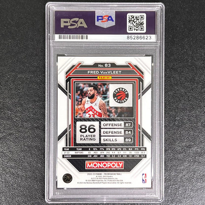 2022-23 PANINI PRIZM Monopoly #83 Fred VanVleet Signed Card AUTO PSA Slabbed Rap