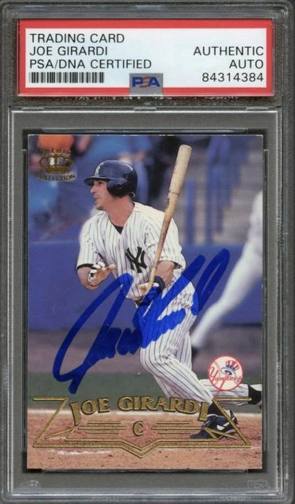 1998 Pacific Crown Collection #148 Joe Girardi Signed Card PSA Slabbed Auto Yank
