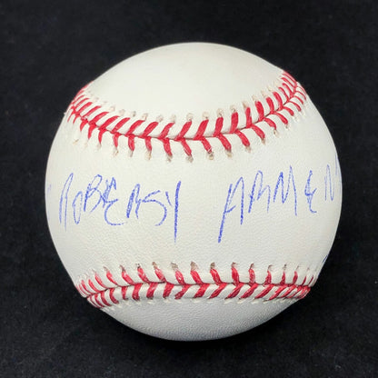 LAZARO ARMENTEROS signed baseball PSA/DNA Oakland Athletics autographed