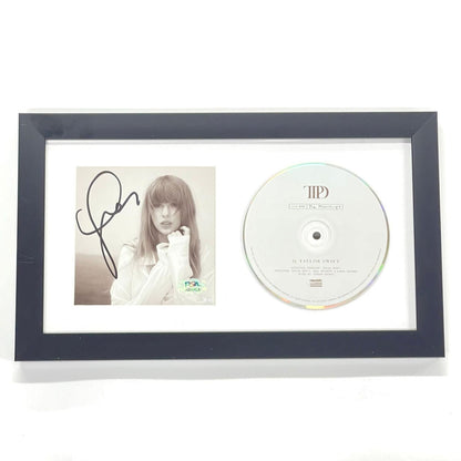 Taylor Swift Signed CD Cover Framed PSA/DNA The Tortured Poets Department TTPD