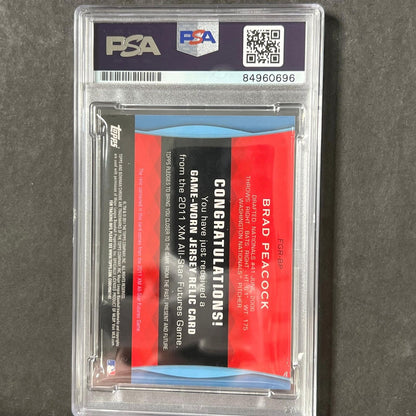 2011 Topps #FGR-BP Brad Peacock Signed Card PSA Slabbed AUTO Athletics RC