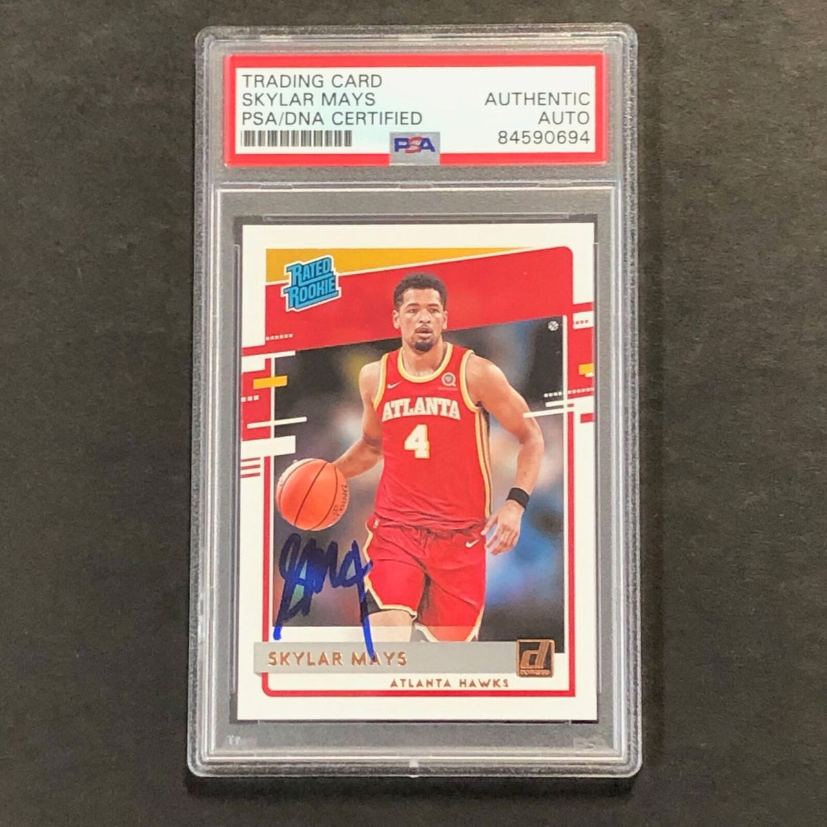 2020-21 Donruss Rated Rookie #248 Skylar Mays signed Auto Card PSA/DNA Slabbed R