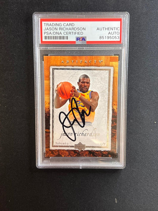 2007-08 Artifacts Basketball #30 Jason Richardson Signed Card AUTO PSA Slabbed B