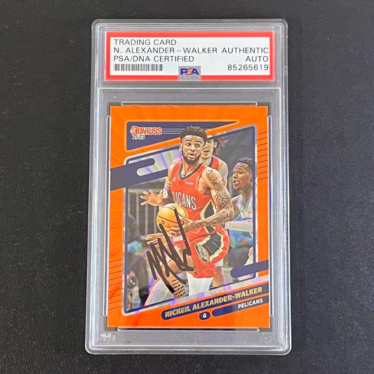 2021-22 Donruss Basketball #170 Nickeil Alexander-Walker Signed Card AUTO PSA Sl