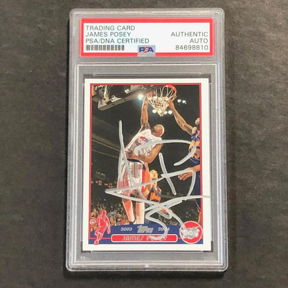 2003-04 Topps Basketball #181 James Posey Signed Card AUTO PSA Slabbed Rockets