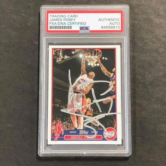 2003-04 Topps Basketball #181 James Posey Signed Card AUTO PSA Slabbed Rockets