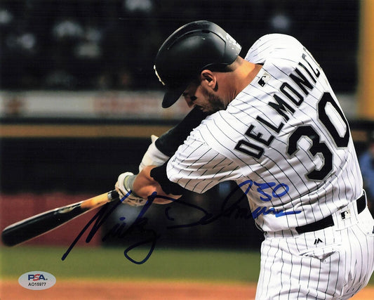 Nicky Delmonico signed 8x10 photo Chicago White Sox PSA/DNA Autographed