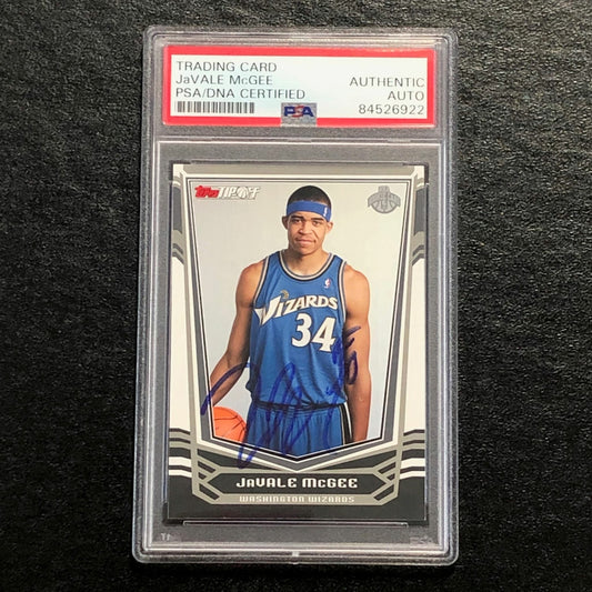 2008-09 Topps Tip-Off #128 JaVale McGee Signed AUTO PSA Slabbed Wizards