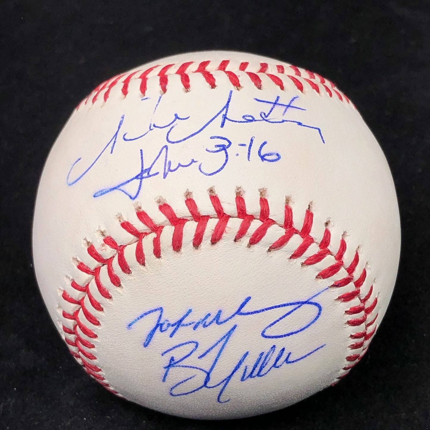 MIKE MATHENY BILL MUELLER signed baseball PSA/DNA St. Louis Cardinals autographe