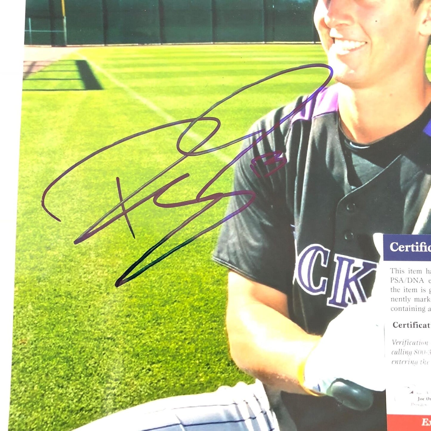 Ryan McMahon signed 8x10 photo PSA/DNA Colorado Rockies Autographed