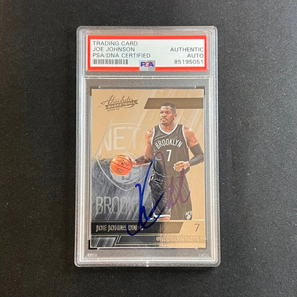 2015-16 Panini Absolut #88 Joe Johnson Signed Card AUTO PSA Slabbed Nets