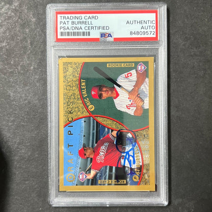 1998 Topps #444 Pat Burrell Signed Card PSA Slabbed Auto  RC Phillies
