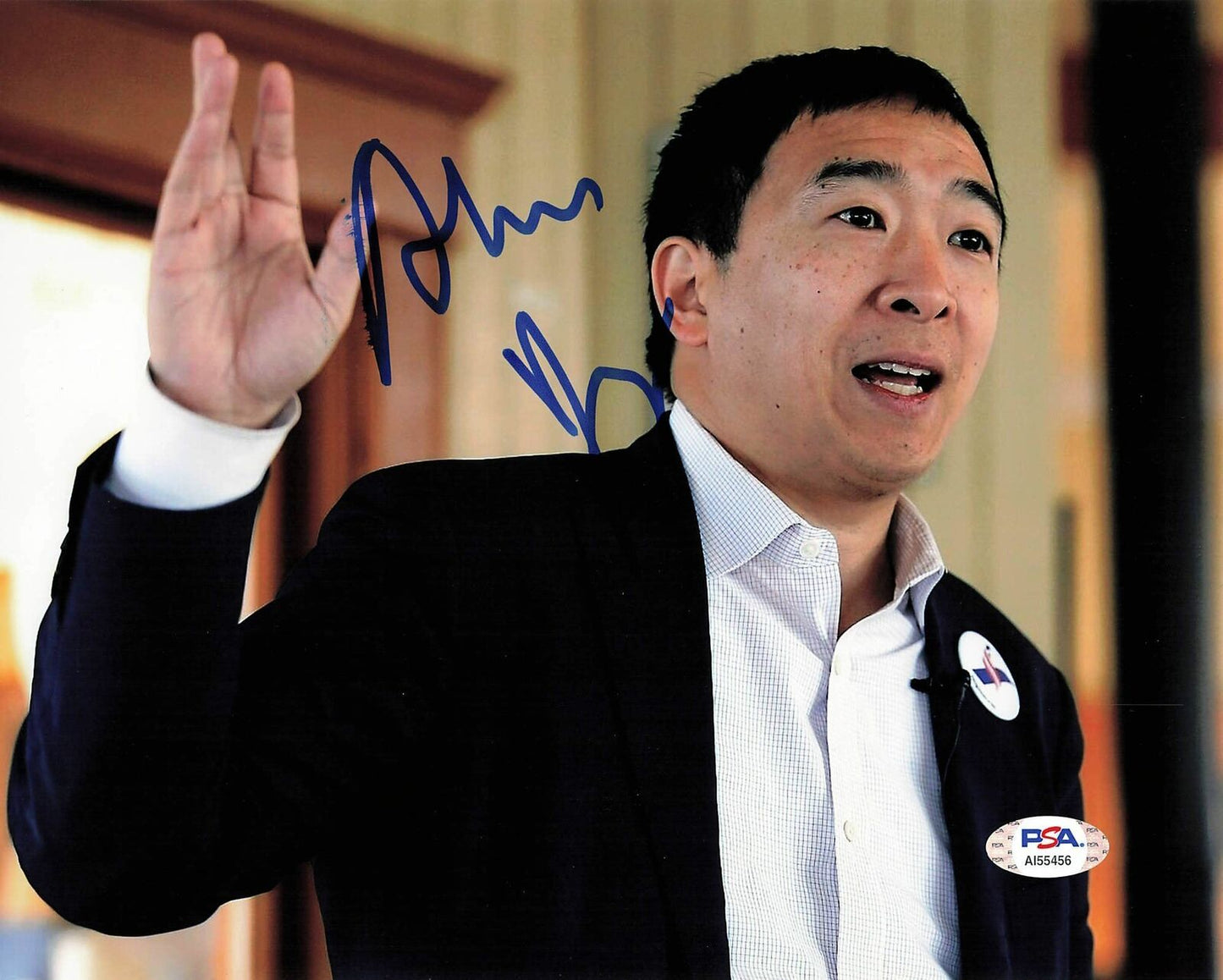 ANDREW YANG signed 8x10 photo PSA/DNA Autographed