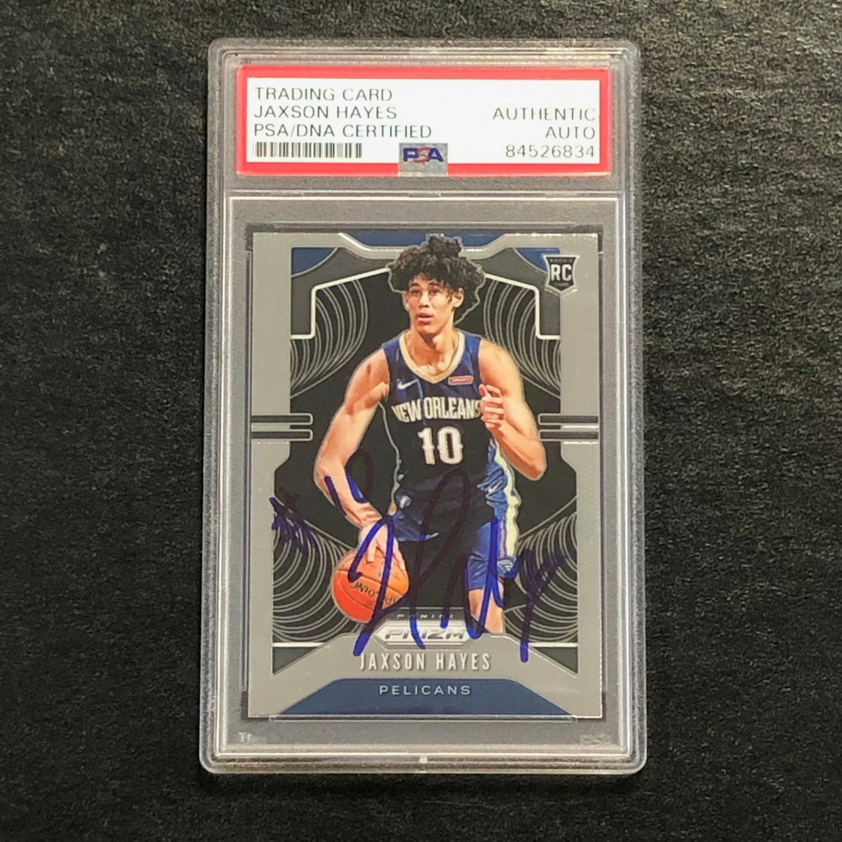 2019-20 Panini Prizm #254 Jaxson Hayes Signed Card AUTO PSA Slabbed RC Pelicans