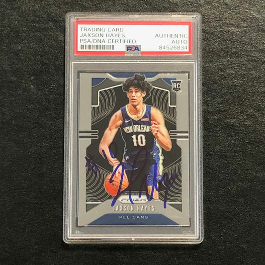 2019-20 Panini Prizm #254 Jaxson Hayes Signed Card AUTO PSA Slabbed RC Pelicans