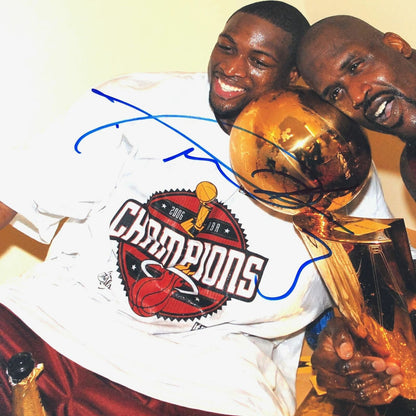 Shaquille O'Neal Dwyane Wade signed 16x20 PSA/DNA Miami Heat Autographed