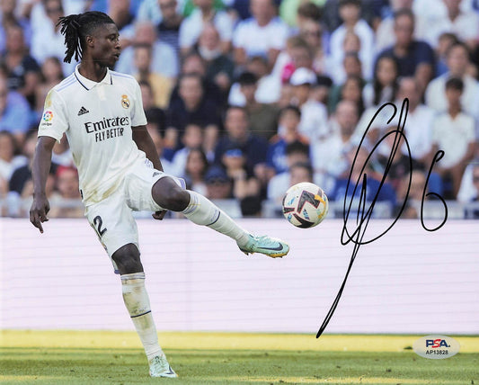 Eduardo Camavinga Signed 8x10 PSA Real Madrid Soccer