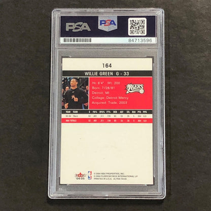2004-05 Fleer Ultra #164 Willie Green Signed Card AUTO PSA Slabbed 76ers