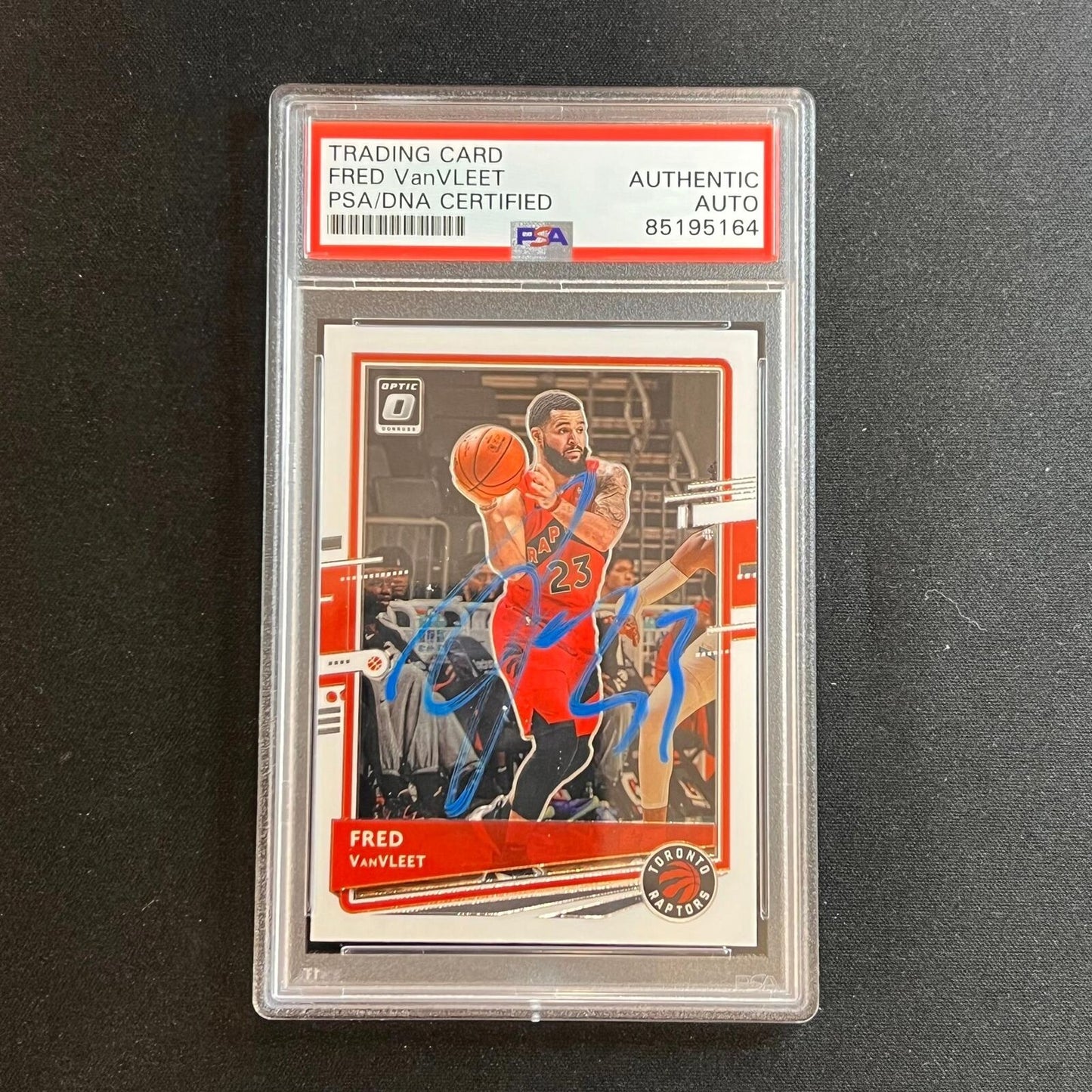 2020-21 Panini Donruss Optic Red & White #131 Fred VanVleet Signed Card AUTO PSA