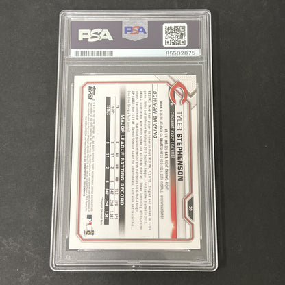 2021 Bowman #20 Tyler Stephenson Rookie signed card PSA Auto 10