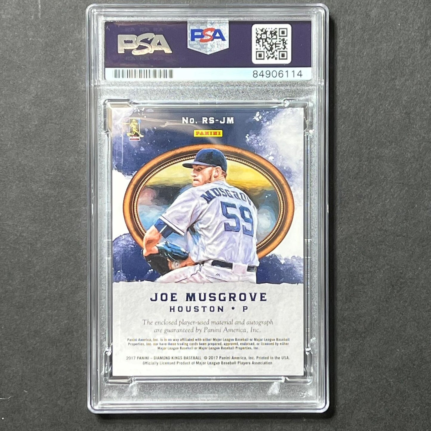 2017 Panini Diamond Kings #RS-JM Joe Musgrove Signed Rookie Card PSA Slabbed Aut