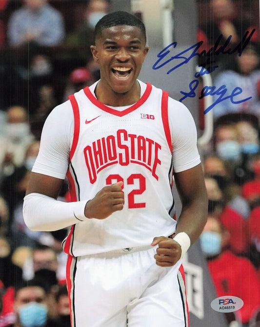 E.J. Liddell Signed 8x10 Photo PSA Autograph Ohio State