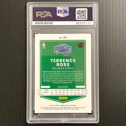 2021-22 Panini Donruss Optic #35 Terrence Ross Signed Card AUTO PSA Slabbed Magi