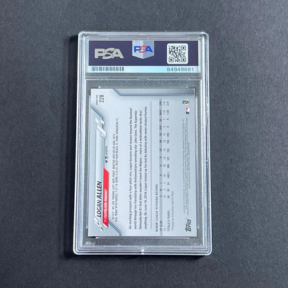 2020 Topps Chrome #228 Logan Allen Signed Card PSA Slabbed Auto Graded 10 Guardi