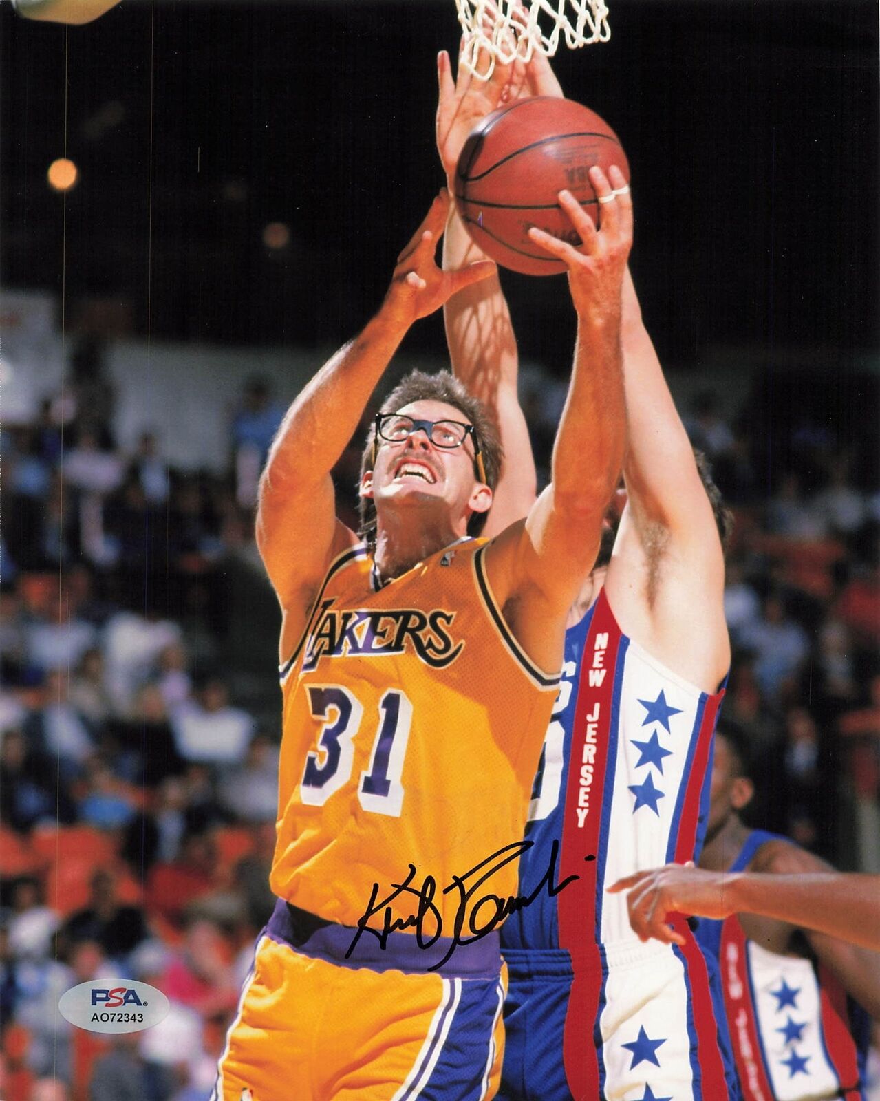 Kurt Rambis Signed 8x10 Photo PSA Los Angeles Lakers