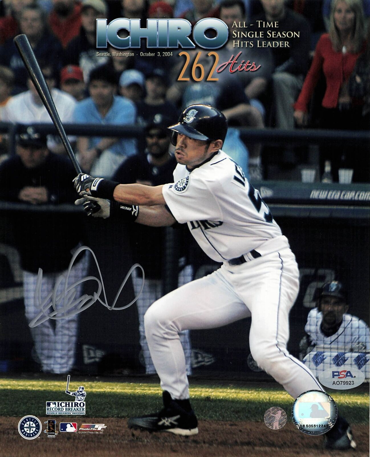 Ichiro Suzuki signed 8x10 photo PSA/DNA Seattle Mariners