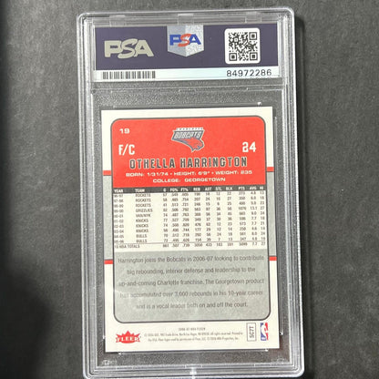 2006-07 NBA Fleer #24 Othella Harrington Signed Card AUTO PSA Slabbed Bobcats