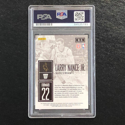 2015-16 Contenders Draft Picks #45 Larry Nance Jr. Signed Card AUTO PSA Slabbed