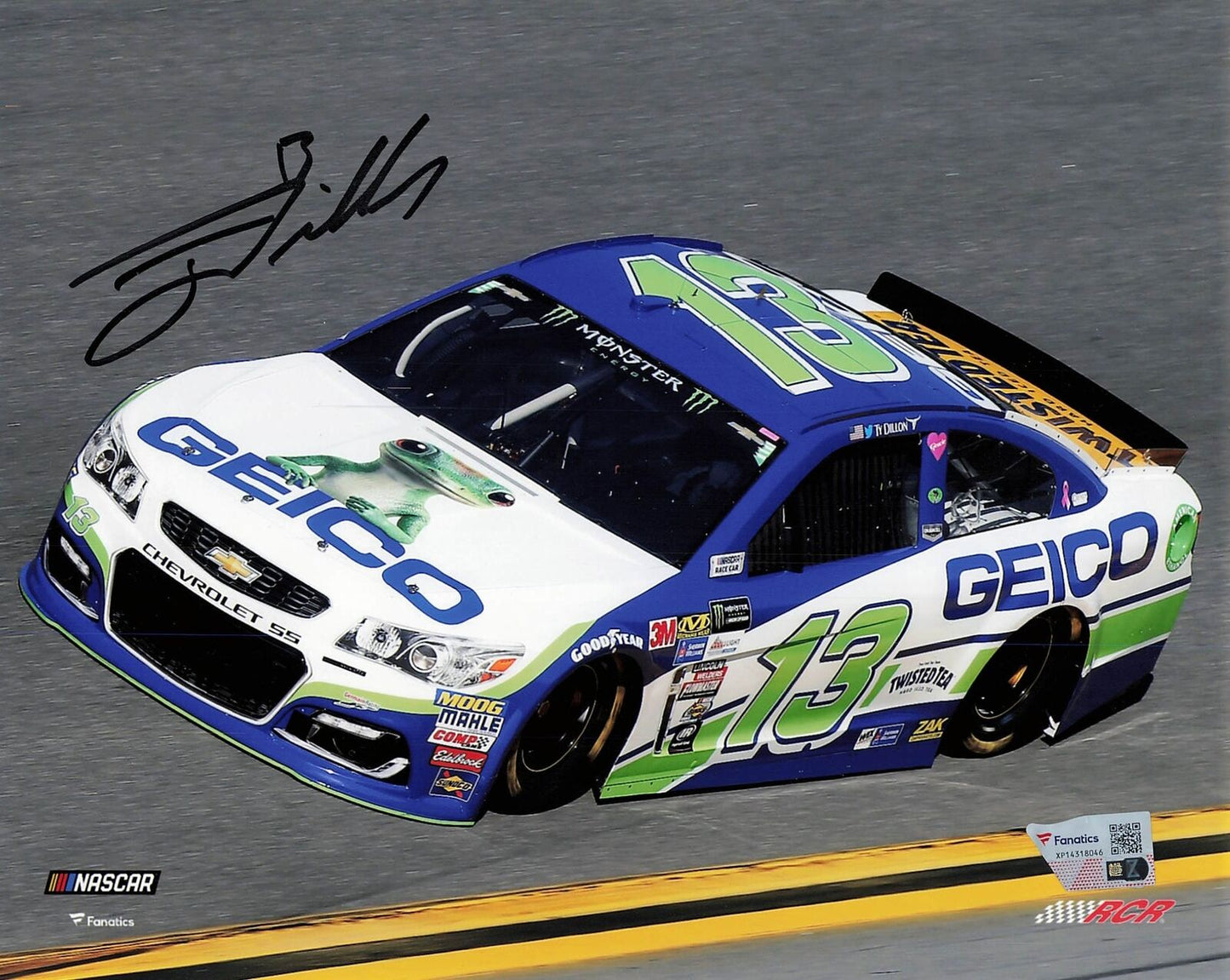 Ty Dillon signed 8x10 photo Fanatics Autographed Racing NASCAR