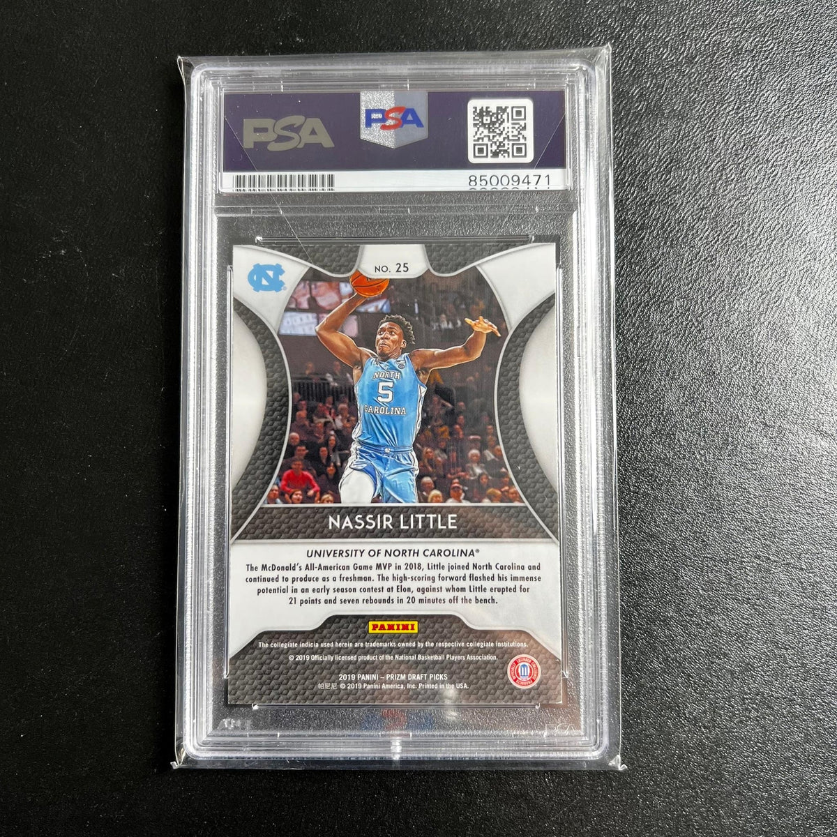 2019 Panini Prizm Draft Picks #25 NASSIR LITTLE Signed Rookie Card AUTO PSA Slab