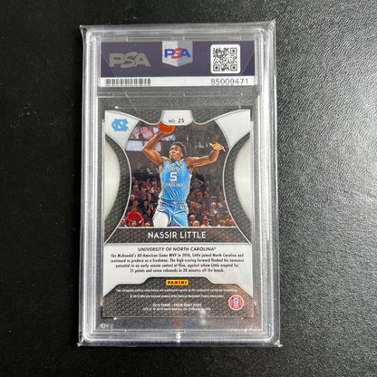 2019 Panini Prizm Draft Picks #25 NASSIR LITTLE Signed Rookie Card AUTO PSA Slab